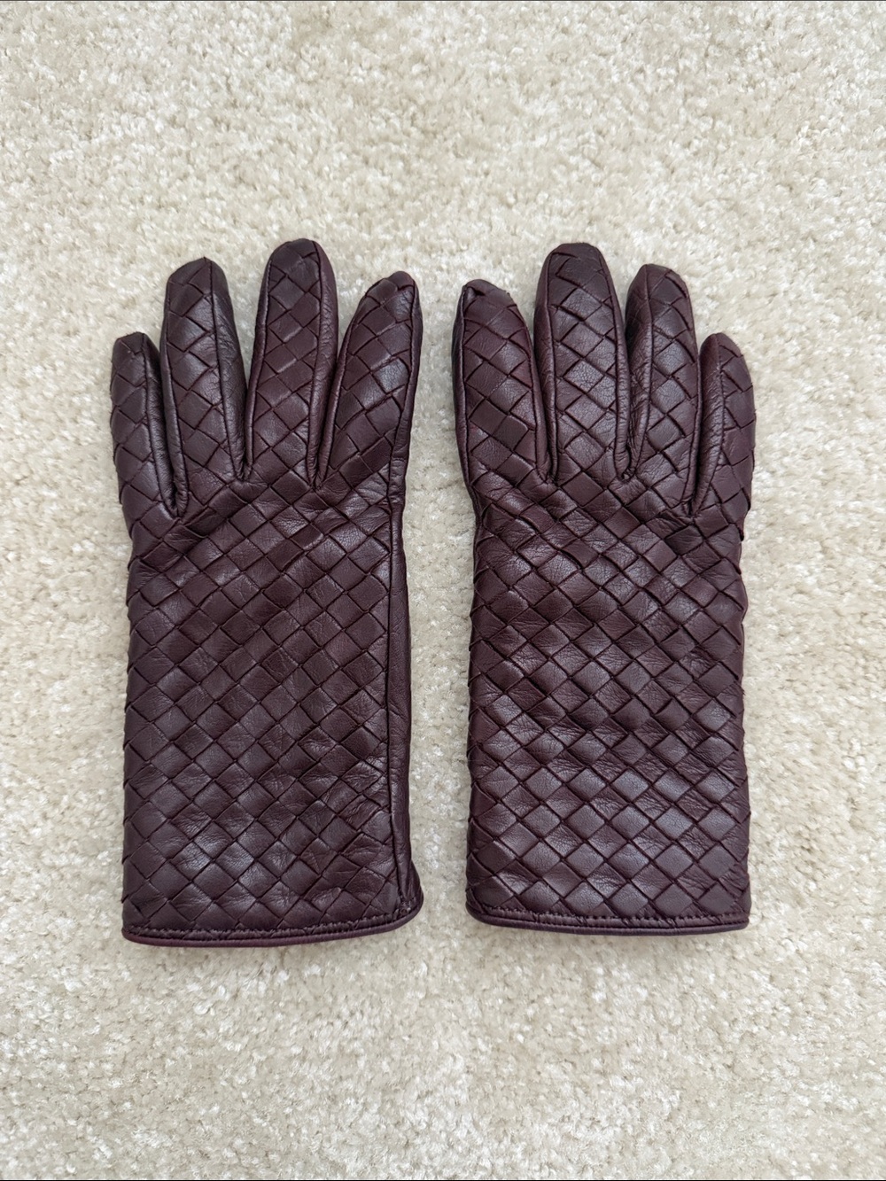 Bottega Veneta Leather Gloves - Fondant